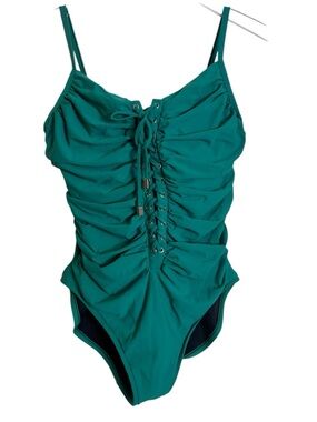Magicsuit Victoria Lace Front Underwire One Piece Swimsuit Bathing Suit Green 12